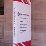 Braille * tactile wayfinding pylon