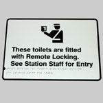 Braille & tactile City Rail toilet signage